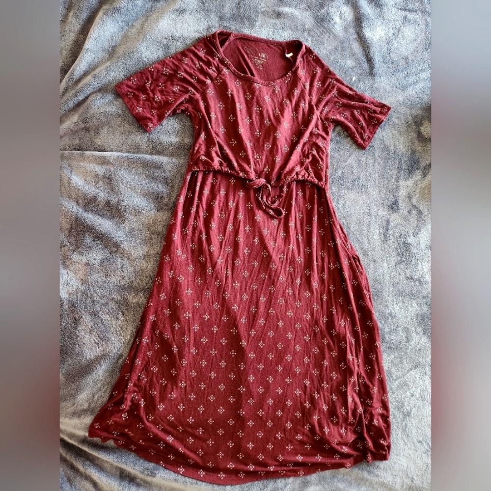 LATCHED MAMA drawstring Nursing Dress